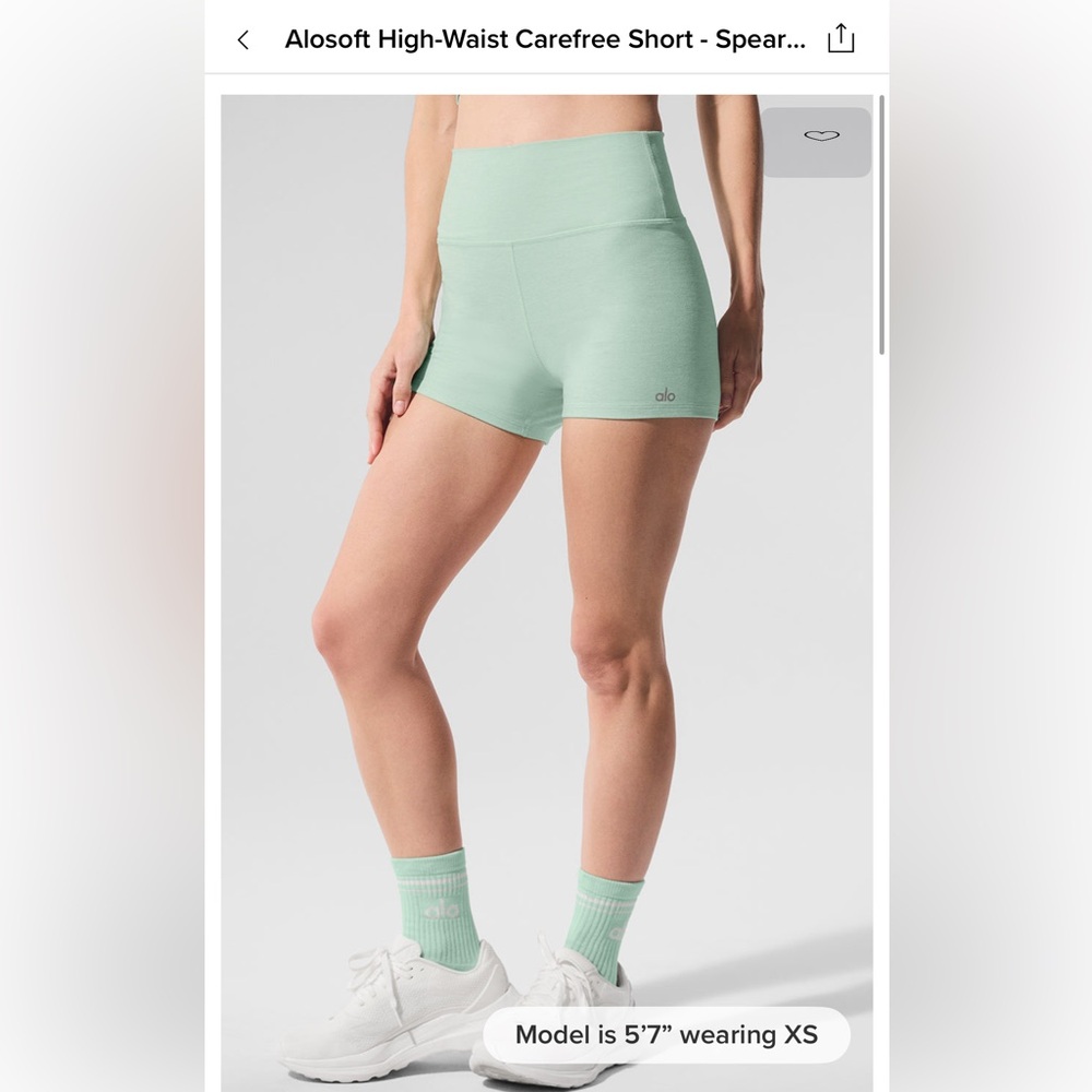 Alosoft High-Waist Carefree Short - Spearmint